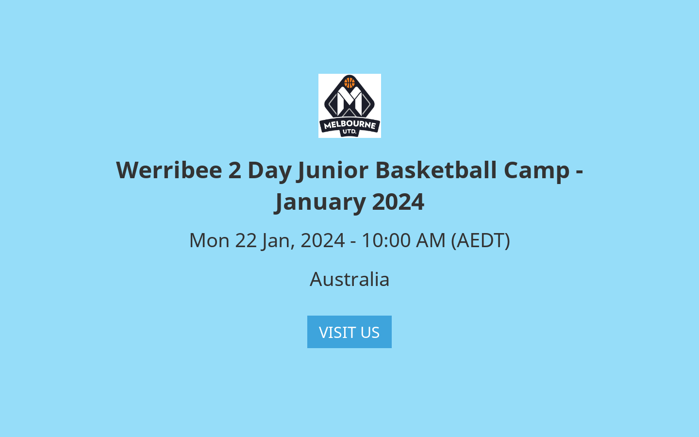 Werribee 2 Day Junior Basketball Camp January 2024